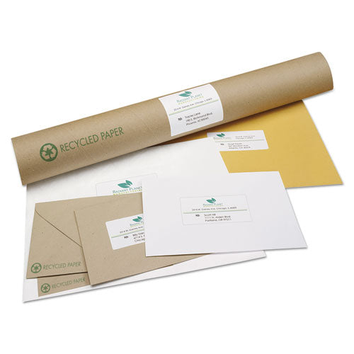 Ecofriendly Mailing Labels, Inkjet/laser Printers, 3.33 X 4, White, 6/sheet, 100 Sheets/pack.