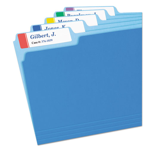 Extra-large Trueblock File Folder Labels With Sure Feed Technology, 0.94 X 3.44, White, 18/sheet, 25 Sheets/pack.