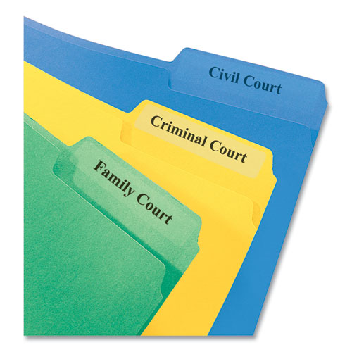 Clear Permanent File Folder Labels With Sure Feed Technology,0.66 X 3.44, Clear, 30/sheet, 15 Sheets/pack