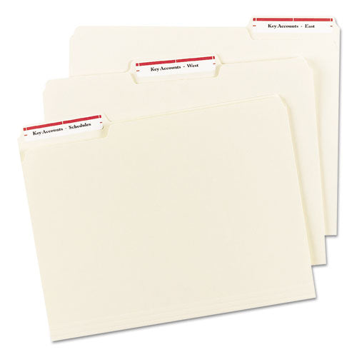 Permanent Trueblock File Folder Labels With Sure Feed Technology, 0.66 X 3.44, White, 30/sheet, 50 Sheets/box.