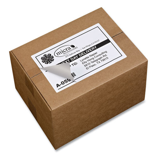 Shipping Labels W/ Trueblock Technology, Laser Printers, 5.5 X 8.5, White, 2/sheet,100 Sheets/box