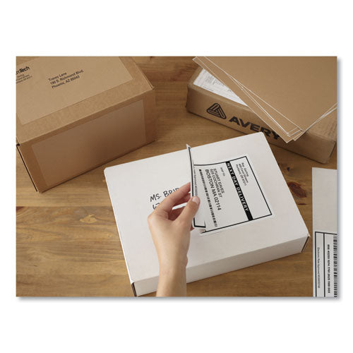 Shipping Labels W/ Trueblock Technology, Laser Printers, 5.5 X 8.5, White, 2/sheet,100 Sheets/box