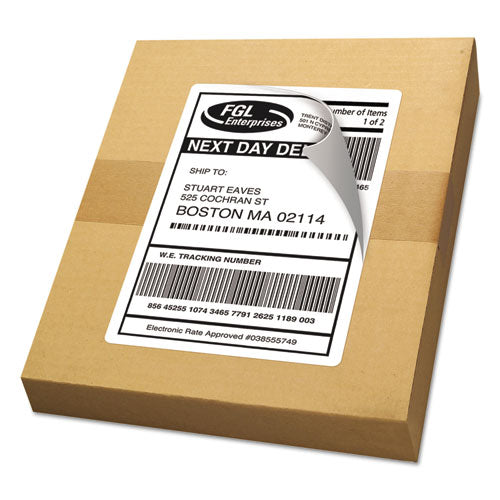 Shipping Labels W/ Trueblock Technology, Laser Printers, 5.5 X 8.5, White, 2/sheet,100 Sheets/box