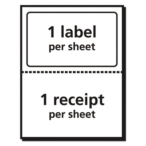 Shipping Labels With Paper Receipt And Trueblock Technology, Inkjet/laser Printers, 5.06 X 7.63, White, 50/pack.