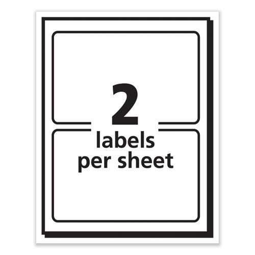 Printable Adhesive Name Badges, 3.38 X 2.33, Red Border, 100/pack.