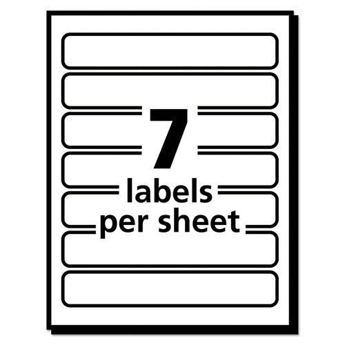 Removable File Folder Labels With Sure Feed Technology, 0.66 X 3.44, White, 7/sheet, 36 Sheets/pack.