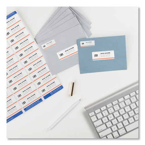 Easy Peel White Address Labels W/ Sure Feed Technology, Laser Printers, 1 X 2.63, White, 30/sheet, 25 S.heets/pack