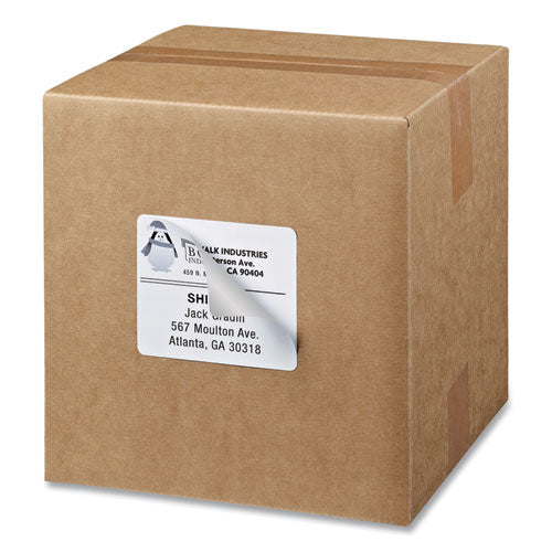 Shipping Labels W/ Trueblock Technology, Laser Printers, 3.33 X 4, White, 6/sheet, 25 Sheets/pack.