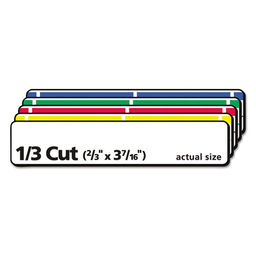 Permanent Trueblock File Folder Labels With Sure Feed Technology, 0.66 X 3.44, White, 30/sheet, 25 Sheets/pack.