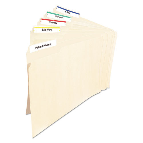 Permanent Trueblock File Folder Labels With Sure Feed Technology, 0.66 X 3.44, White, 30/sheet, 25 Sheets/pack.