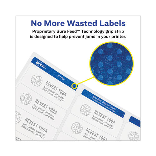 Permanent Laser Print-to-the-edge Id Labels W/surefeed, 1.66" Dia, White, 600/pk.