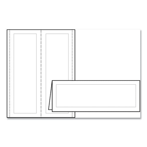 Large Embossed Tent Card, White, 3.5 X 11, 1 Card/sheet, 50 Sheets/box.