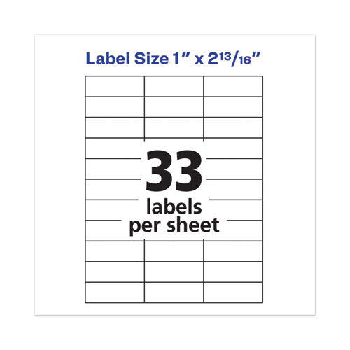 Copier Mailing Labels, Copiers, 1 X 2.81, Clear, 33/sheet, 70 Sheets/pack.