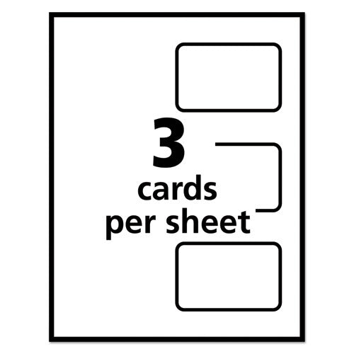 Laminated Laser/inkjet Id Cards, 2 1/4 X 3 1/2, White, 30/box.