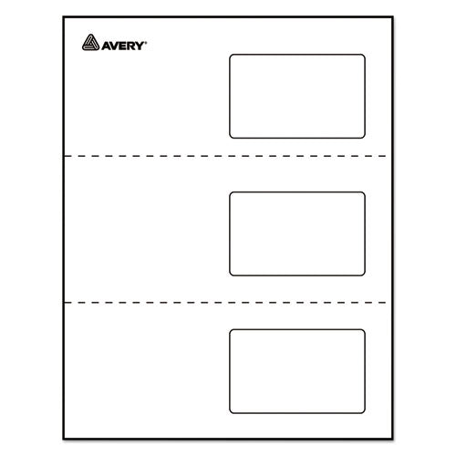 Laminated Laser/inkjet Id Cards, 2 1/4 X 3 1/2, White, 30/box.