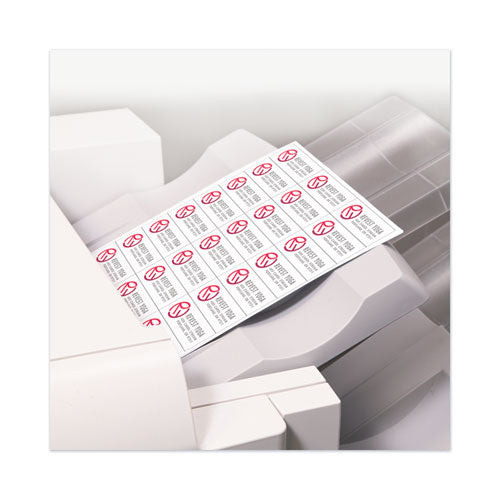 Copier Mailing Labels, Copiers, 1.38 X 2.81, White, 24/sheet, 100 Sheets/box.