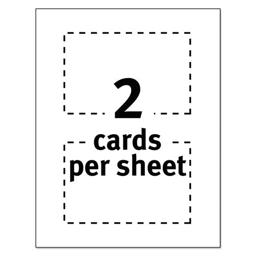 Printable Postcards, Laser, 80 Lb, 4 X 6, Uncoated White, 100 Cards, 2/cards/sheet, 50 Sheets/box.