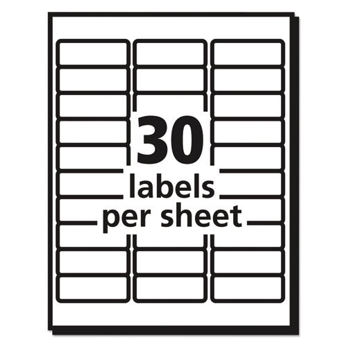 Matte Clear Easy Peel Mailing Labels W/ Sure Feed Technology, Laser Printers, 1 X 2.63, Clear, 30/sheet, 2.5 Sheets/box