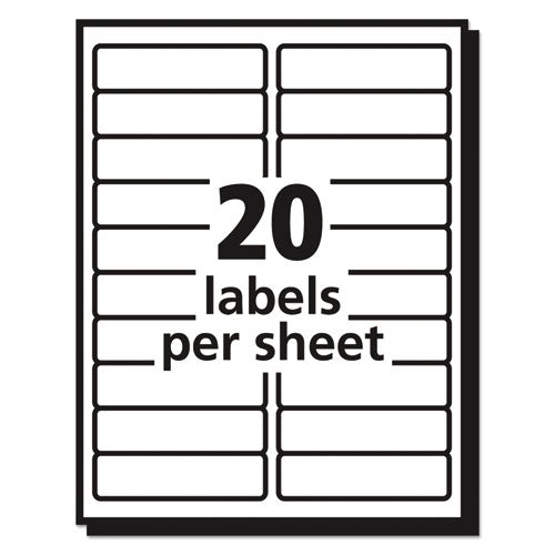 Matte Clear Easy Peel Mailing Labels W/ Sure Feed Technology, Laser Printers, 1 X 4, Clear, 20/sheet, 50 Sheets/box.