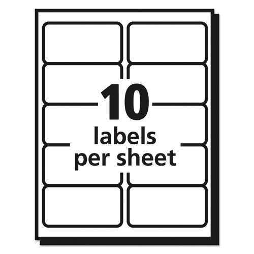 Matte Clear Easy Peel Mailing Labels W/ Sure Feed Technology, Laser Printers, 2 X 4,Clear, 10/sheet, 50 Sheets/box