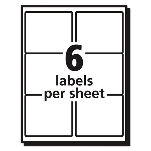 Matte Clear Easy Peel Mailing Labels W/ Sure Feed Technology, Laser Printers, 3.33 X 4, Clear, 6/sheet, 50 Sheets/box.