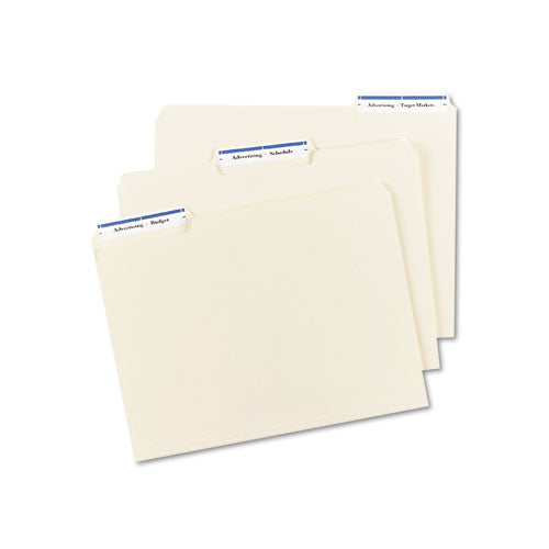 Permanent Trueblock File Folder Labels With Sure Feed Technology, 0.66 X 3.44, Blue/white, 30/sheet, 5.0 Sheets/box