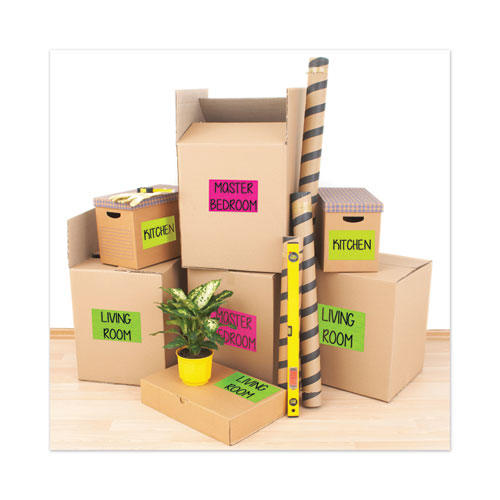 High-visibility Permanent Laser Id Labels, 5.5 X 8.5, Neon Green, 200/box.