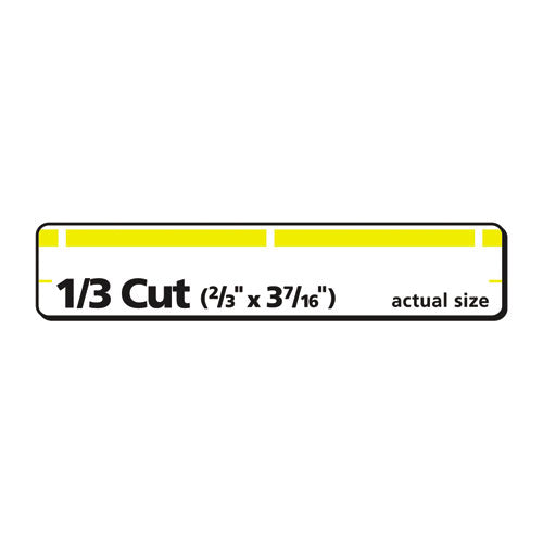 Permanent Trueblock File Folder Labels With Sure Feed Technology,0.66 X 3.44, Yellow/white, 30/sheet, 50 Sheets/box