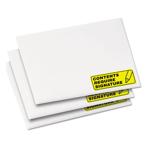 High-visibility Permanent Laser Id Labels, 1 X 2.63, Neon Yellow, 750/pack.