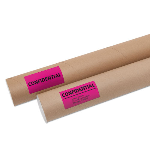 High-visibility Permanent Laser Id Labels, 2 X 4, Neon Magenta, 1000/box.