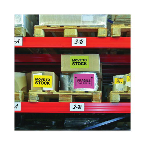 High-visibility Permanent Laser Id Labels, 8.5 X 11, Asst. Neon, 15/pack.