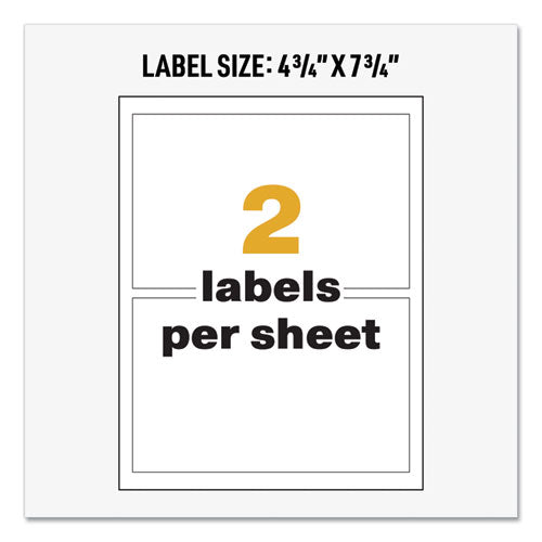 Ultraduty Ghs Chemical Waterproof And Uv Resistant Labels, 4.75 X 7.75, White, 2/sheet, 50 Sheets/box.