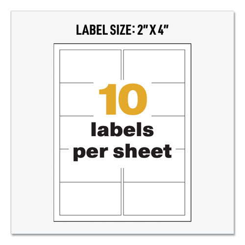 Ultraduty Ghs Chemical Waterproof And Uv Resistant Labels, 2 X 4, White, 10/sheet, 50 Sheets/box.