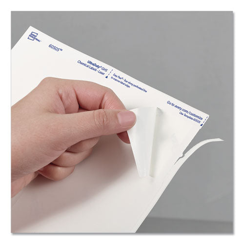 Ultraduty Ghs Chemical Waterproof And Uv Resistant Labels, 2 X 4, White, 10/sheet, 50 Sheets/box.