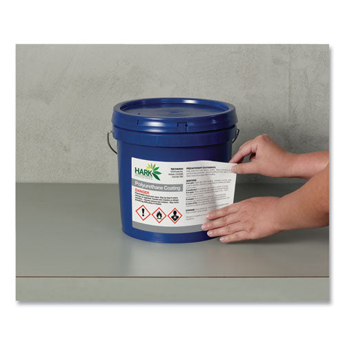 Ultraduty Ghs Chemical Waterproof And Uv Resistant Labels, 4.75 X 7.75, White, 2/sheet, 50 Sheets/pack.