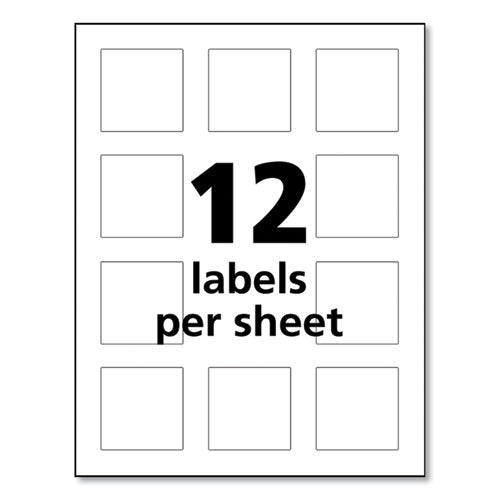 Ultraduty Ghs Chemical Waterproof And Uv Resistant Labels, 2 X 2, White, 12/sheet, 50 Sheets/pack.