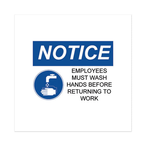 Surface Safe Removable Label Safety Signs, Inkjet/laser Printers,5 X 7, White, 2/sheet, 15 Sheets/pack