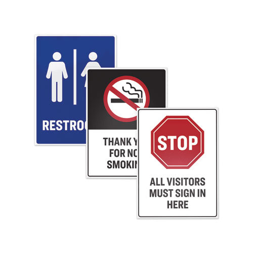 Surface Safe Removable Label Safety Signs, Inkjet/laser Printers, 3.5 X 5, White, 4/sheet,15 Sheets/pack