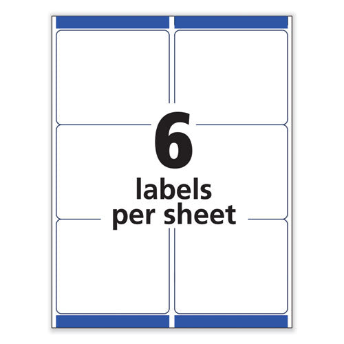 Removable Multi-use Labels, Inkjet/laser Printers, 3.33 X 4, White, 6/sheet, 25 Sheets/pack.