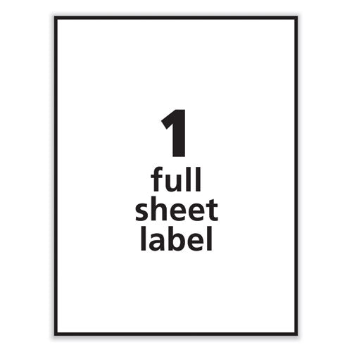 Removable Multi-use Labels, Inkjet/laser Printers, 8.5 X 11, White, 25/pack.