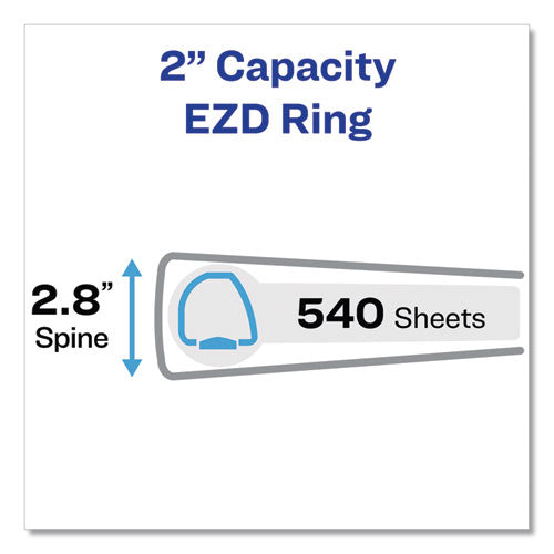 Framed View Heavy-duty Binders, 3 Rings, 2" Capacity, 11 X 8.5, White.