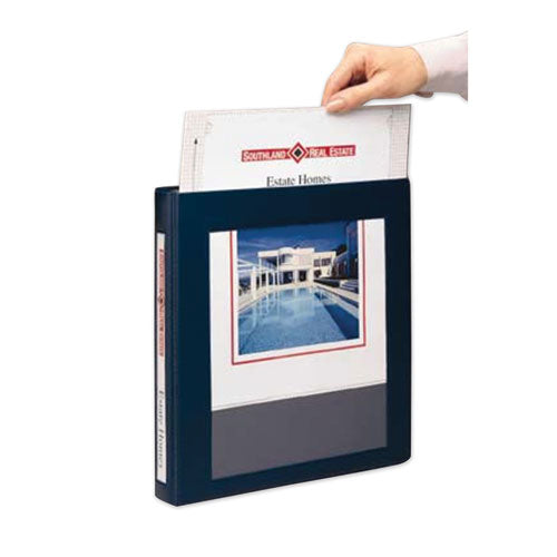 Framed View Heavy-duty Binders, 3 Rings, 3" Capacity, 11 X 8.5, Navy Blue.