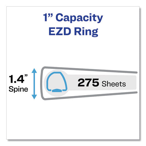 Framed View Heavy-duty Binders, 3 Rings, 1" Capacity, 11 X 8.5, White.