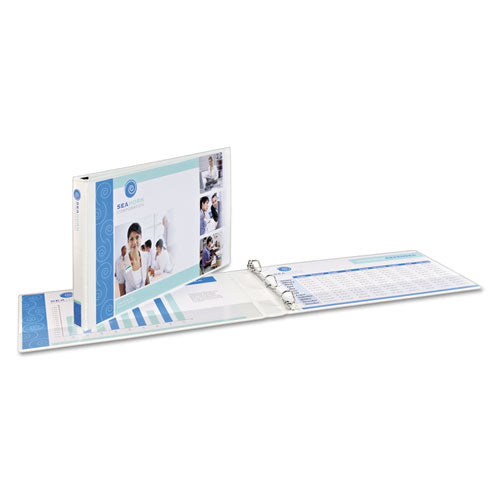 Heavy-duty View Binders, 3 Rings, 1.5" Capacity, 11 X 17, White.