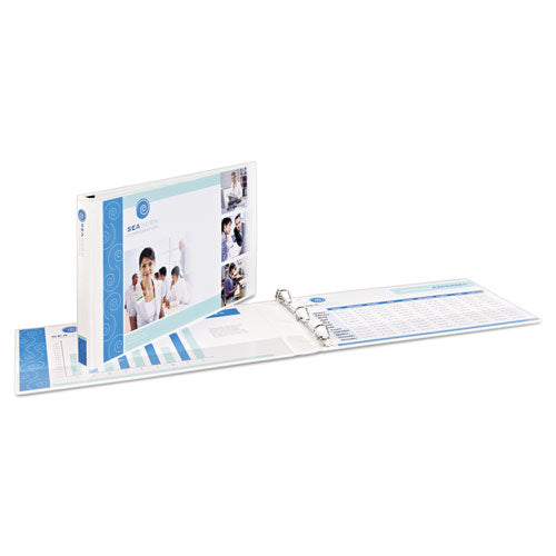 Heavy-duty View Binders, 3 Rings, 2" Capacity, 11 X 17, White.