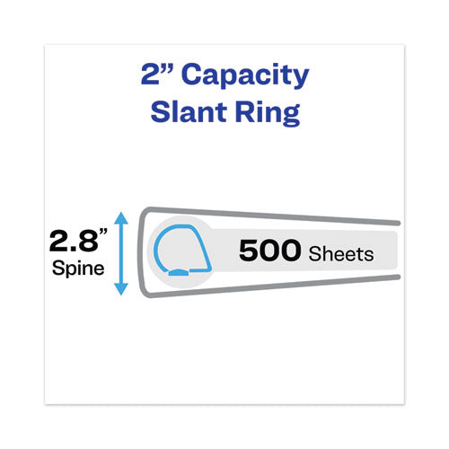 Heavy-duty View Binders, 3 Rings, 2" Capacity, 11 X 17, White.