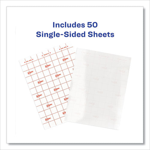 Clear Self-adhesive Laminating Sheets, 3 Mil, 9" X 12", Matte Clear, 50/box.