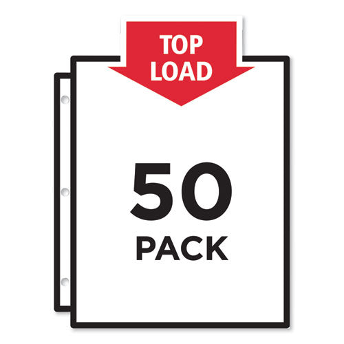 Top-load Sheet Protector, Economy Gauge, Letter, Clear, 50/box.