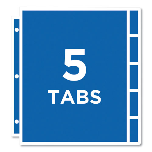 Protect 'n Tab Top-load Clear Sheet Protectors W/five Tabs, Letter.