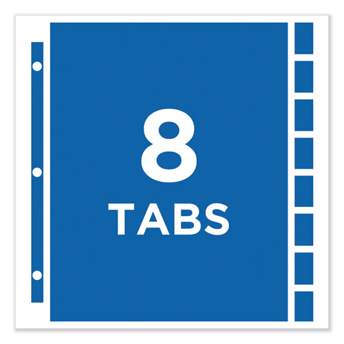 Protect 'n Tab Top-load Clear Sheet Protectors W/eight Tabs, Letter.